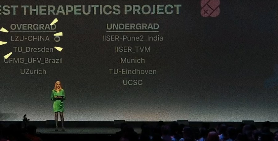 iGEM 2022 Best Therapeutics Project 提名，研究生组第一个是 LZU-CHINA